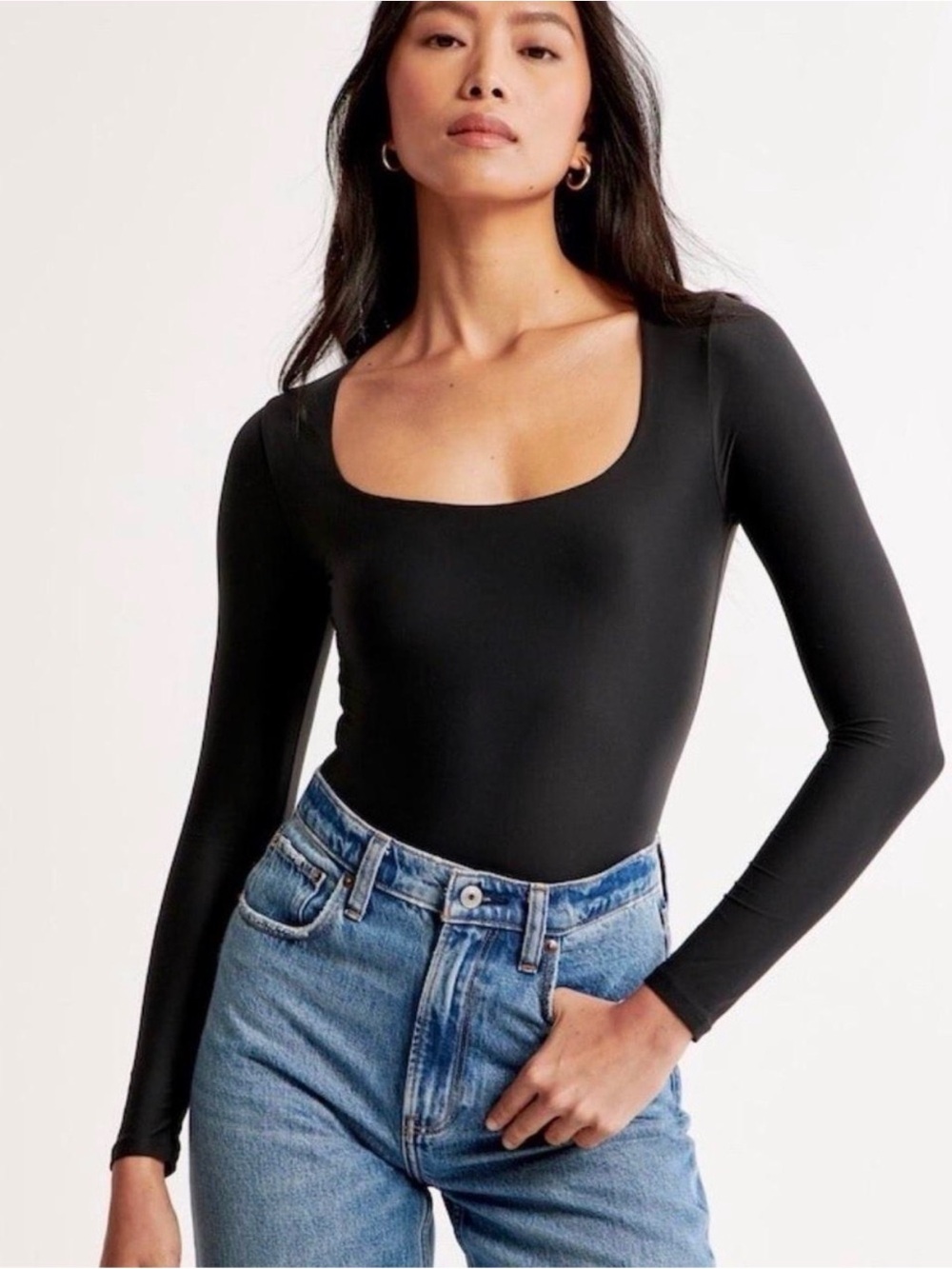 Abercrombie & Fitch Soft A&F Collection Bodysuit Black Size Small